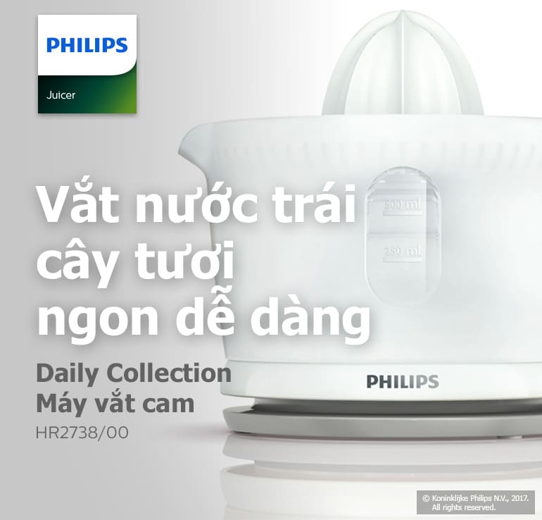 Máy Vắt Cam Philips HR-2738
