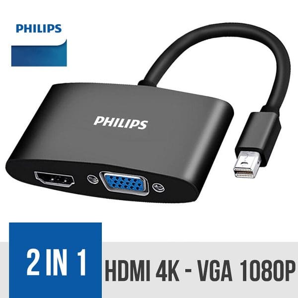 Hub Chuyển Đổi Từ Cổng Mini-DisplayPort Thunderbolt sang HDMI và VGA Philips 1